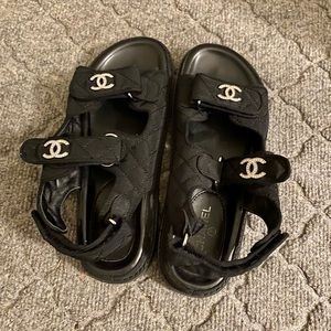 Chanel black Sandals (custom made)